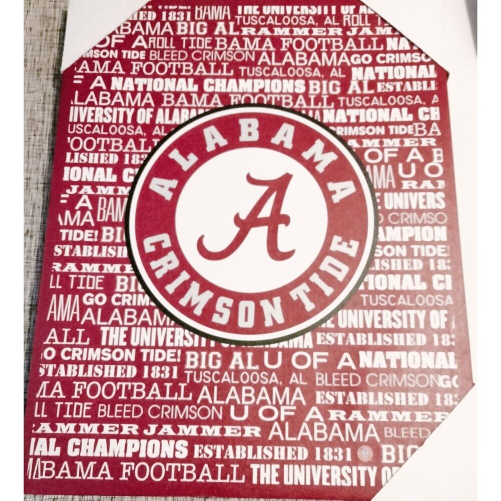 Artissimo Alabama Crimson Tide Wall Art Sports Football Canvas Print
